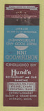 Matchbook Cover - Hund's Restaurant Detroit MI Northwood Inn