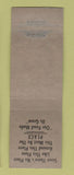 Matchbook Cover - The Hillside Restaurant Plymouth MI