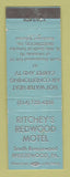 Matchbook Cover - Ritchey's Redwood Motel Breezewood PA
