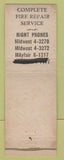 Matchbook Cover - Burton Bros Contractors Detroit MI WEAR