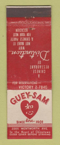 Matchbook Cover - Guey Sam Chinese Restaurant Chicago IL