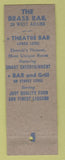 Matchbook Cover - The Brass Rail Bar Detroit MI