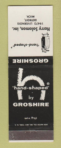 Matchbook Cover - Groshire Harry Solomon Men's Clothes Detroit MI