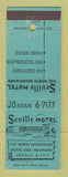 Matchbook Cover - Seville Motel Royal Oak MI