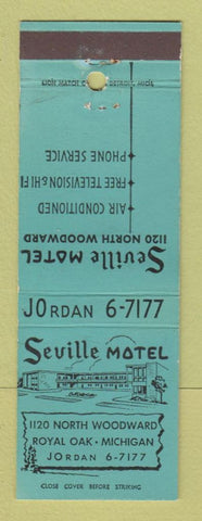 Matchbook Cover - Seville Motel Royal Oak MI