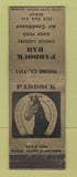Matchbook Cover - Paddock Bar Detroit MI WEAR