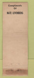 Matchbook Cover - Paddock Bar Detroit MI WEAR