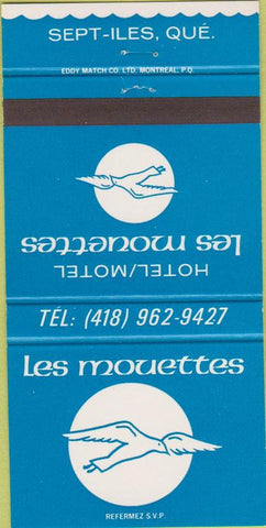 Matchbook Cover - Les Mouettes Sept-Iles QC 30 Strike