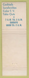 Matchbook Cover - Tommy's Sports Lounge Battle Creek MI