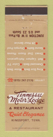 Matchbook Cover - Tennessee Motor Lodge Kingsport TN WEAR