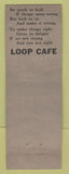 Matchbook Cover - Loop Cafe Manitou Springs Colorado Tepee Room WEAR