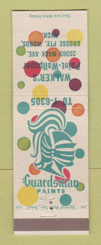 Matchbook Cover - Gaurdsman Paint Walker's Grosse Pointe Woods MI