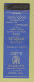 Matchbook Cover - Joey's Stables Detroit MI WORN