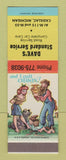Matchbook Cover - Dave's Standard oil gas Cadillac MI hillbilly