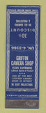 Matchbook Cover - Griffin Camera Shop Detroit MI