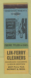 Matchbook Cover - Lin Ferry Cleaners Detroit MI