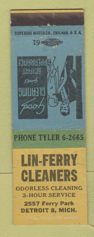 Matchbook Cover - Lin Ferry Cleaners Detroit MI