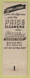 Matchbook Cover - Pride Cleaners Yipsilanti MI