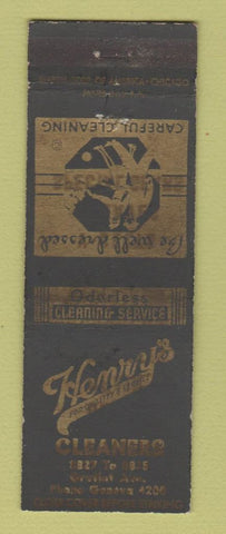 Matchbook Cover - Henry's Cleaners Detroit MI WEAR
