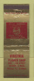 Matchbook Cover - Virginia Flower Shop Detroit MI