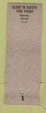 Matchbook Cover - Seventh Ave Hotel Pittsburgh PA