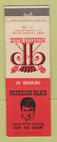 Matchbook Cover - Polynesian Palace Waikiki Hawaii Don Ho