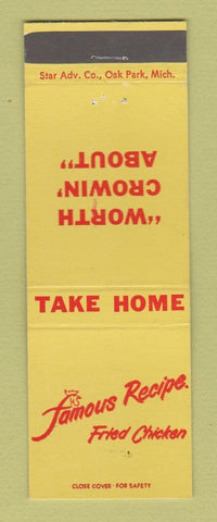 Matchbook Cover - Famous Recipe Fried Chicken Lincoln Park Dearborn MI