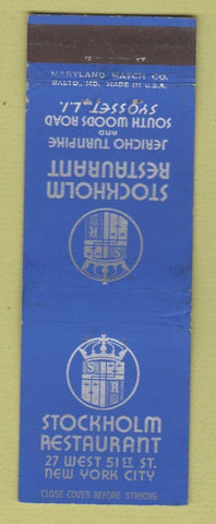 Matchbook Cover - Stockholm Restaurant New York City