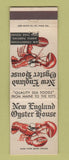 Matchbook Cover - New England Oyster House Miami Coral Gables Perrine FL