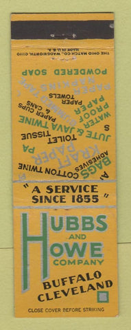 Matchbook Cover - Hubbs and Howe Buffalo NY Cleveland OH