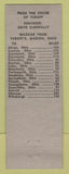 Matchbook Cover - Turoff's Restaurant Marion OH WEAR