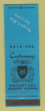 Matchbook Cover - Castaways Banquet Hall Riverview MI IMPRINT 1974