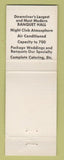 Matchbook Cover - Castaways Banquet Hall Riverview MI IMPRINT 1974