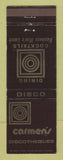 Matchbook Cover - Carmen's Disco Rochester Riverview Warren MI