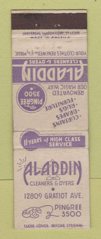 Matchbook Cover - Aladdin Cleaners Detroit MI WEAR