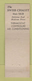 Matchbook Cover - Swiss Chalet Restaurant Colorado Springs WEAR
