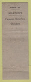 Matchbook Cover - Martini's Bar Detroit? MI WORN