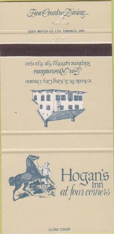 Matchbook Cover - Hogan's Inn at 4 Corners King City ON 30 Strike