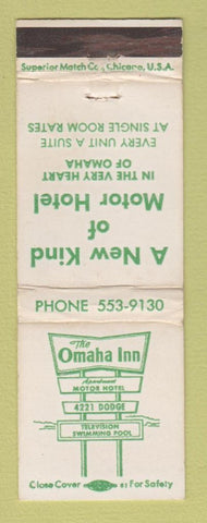 Matchbook Cover - Omaha Inn NE WORN