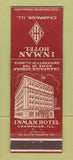 Matchbook Cover - Inman Hotel Champaign IL