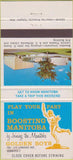 Matchbook Cover - Golden Boys Boosting Manitoba Winnipeg MB 30 Strike