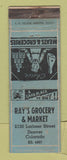 Matchbook Cover - Ray's Grocery Denver Colorado WORN