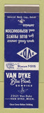 Matchbook Cover - Van Dyke Blue Print Service MI
