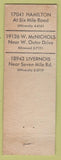 Matchbook Cover - Emile Salon Detroit MI hair WEAR