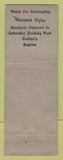 Matchbook Cover - Winthrop Men's Shoes Street's Tulsa OK WORN