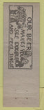 Matchbook Cover - Welcome Tavern Bay City MI WEAR