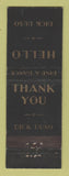 Matchbook Cover - Dick Duso Cafe Bay City MI WEAR