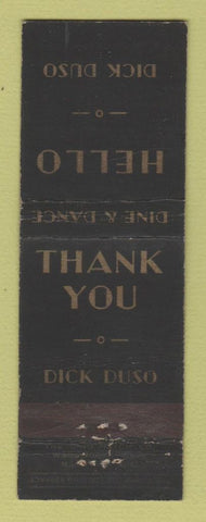 Matchbook Cover - Dick Duso Cafe Bay City MI WEAR