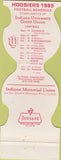 Matchbook Cover - Indiana University Credit Union 1985 Schedule