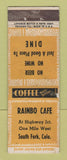 Matchbook Cover - Rainbo Cafe South Fork Colorado ADVANCE WORN